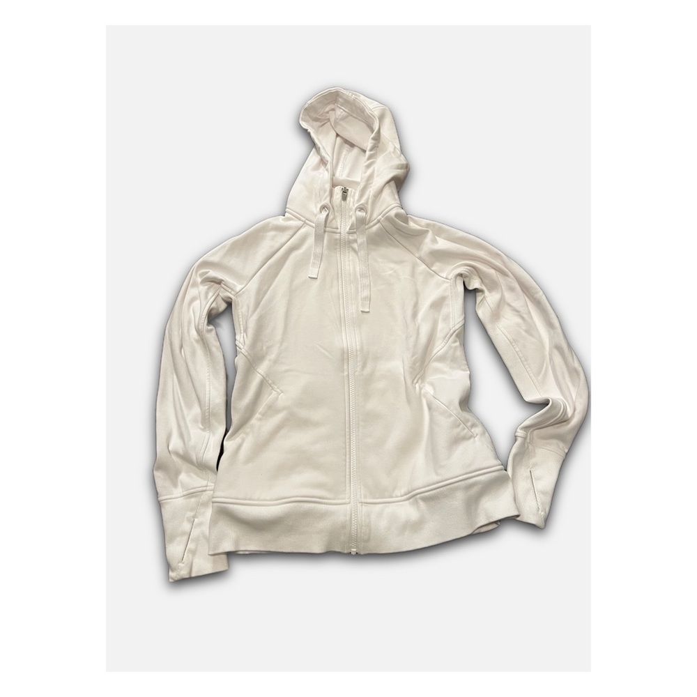 Athleta white zip hoodie